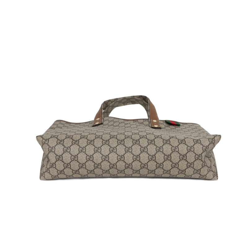 Pre-Owned Gucci GG Supreme Large Web Loop Tote