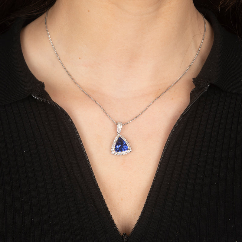 Pre-Owned Tanzanite and Diamond Necklace