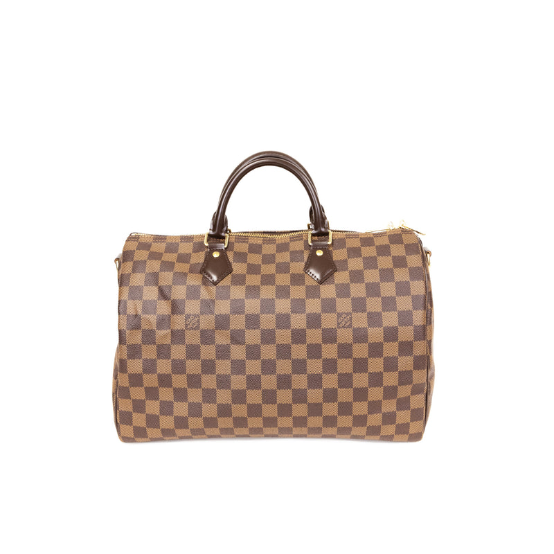 Pre-Owned Louis Vuitton Damier Ebene Speedy Bandouliere 35