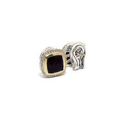 Pre-Owned David Yurman Two-Tone Garnet and Diamond Albion Earrings