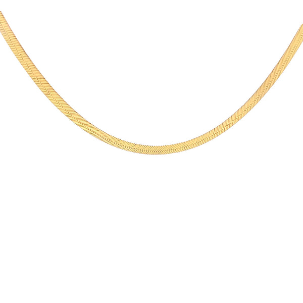 Pre-Owned Yellow Gold Plated Herringbone Chain