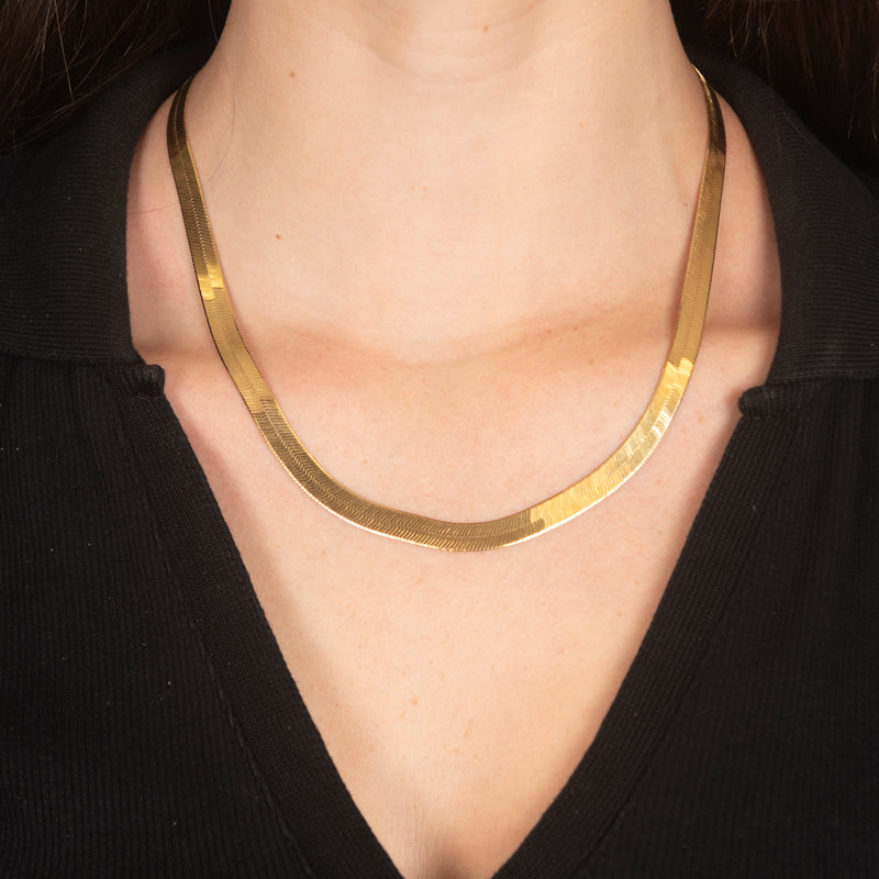 Pre-Owned Yellow Gold Plated Herringbone Chain