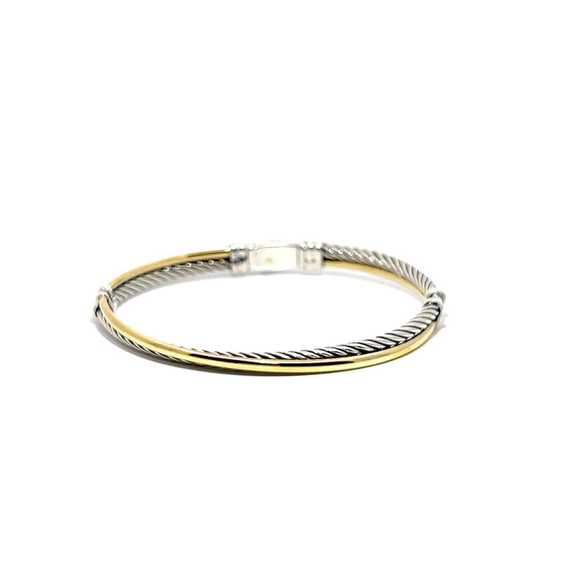 Pre-Owned David Yurman Two-Tone Crossover Linked Bracelet