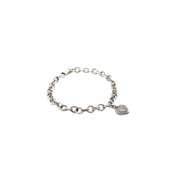 Pre-Owned David Yurman Diamond Cookie Heart Charm Bracelet