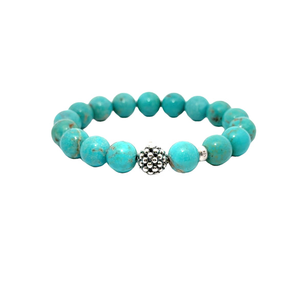 Pre-Owned Lagos Turquoise Maya Bead Bracelet