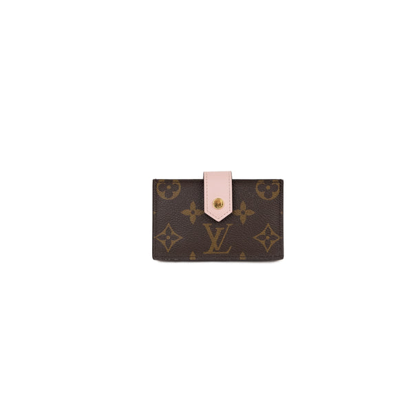 Pre-Owned Louis Vuitton Monogram Rose Ballerine Gussete Card Holder