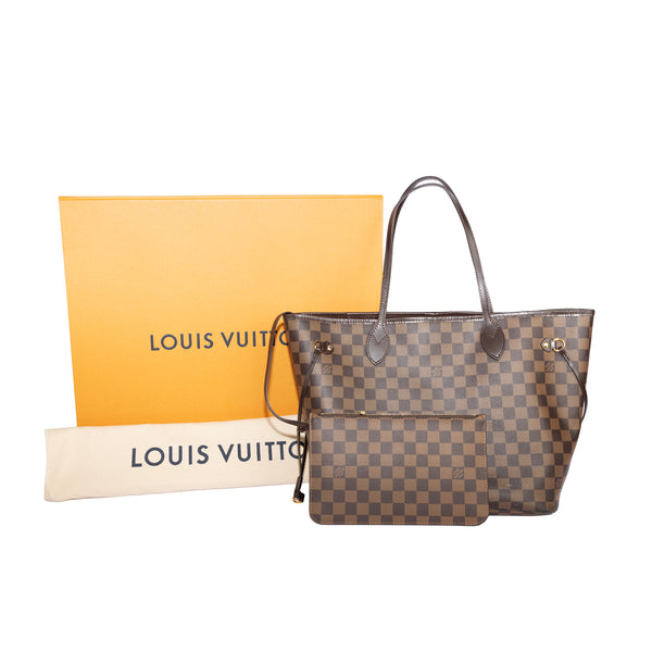 Pre-Owned Louis Vuitton Ebene Neverfull MM