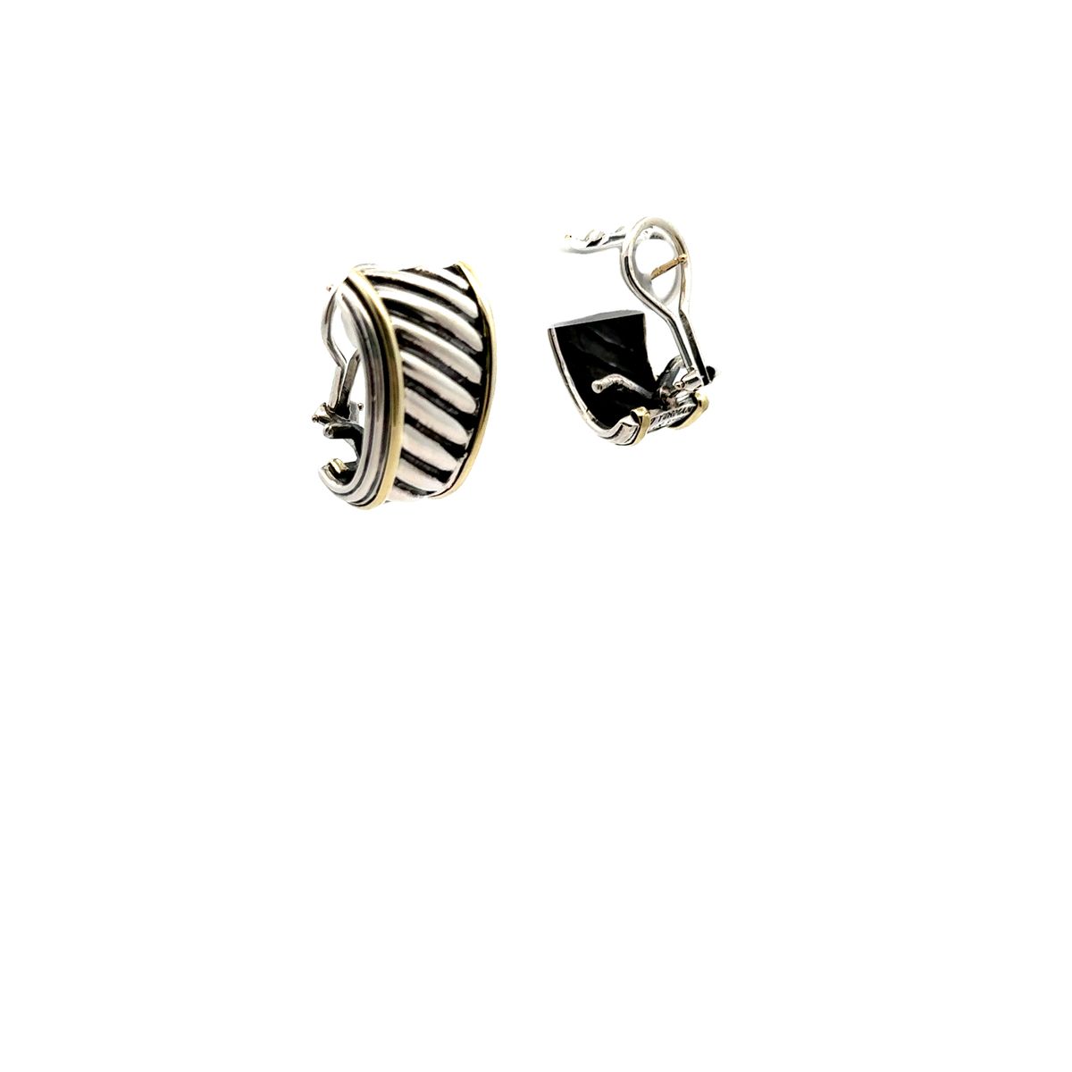 David Yurman Two-Tone Doorknocker SINGLE top Earring