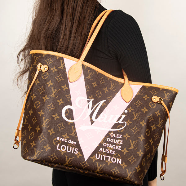 Pre-Owned Louis Vuitton Limited Edition Maui Cities V Neverfull