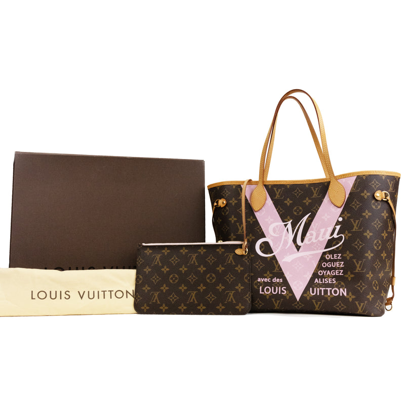 Pre-Owned Louis Vuitton Limited Edition Maui Cities V Neverfull