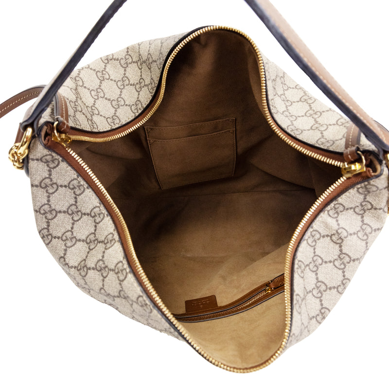 Pre-Owned Gucci GG Supreme Linea Hobo