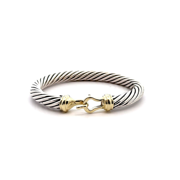 Pre-Owned David Yurman Two-Tone Buckle Cuff