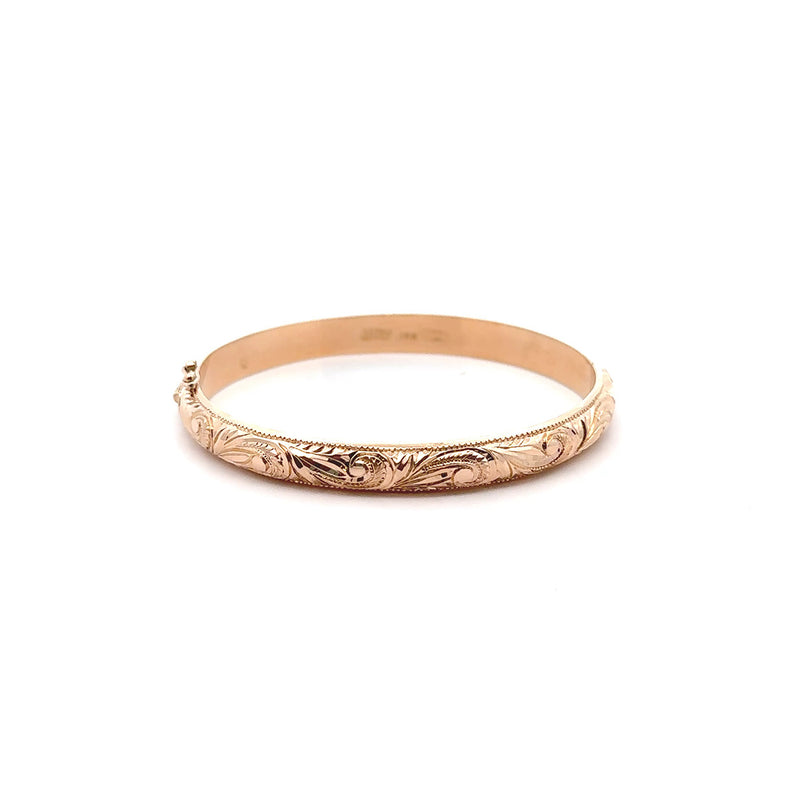 Pre-Owned Engraved Hinged Bangle