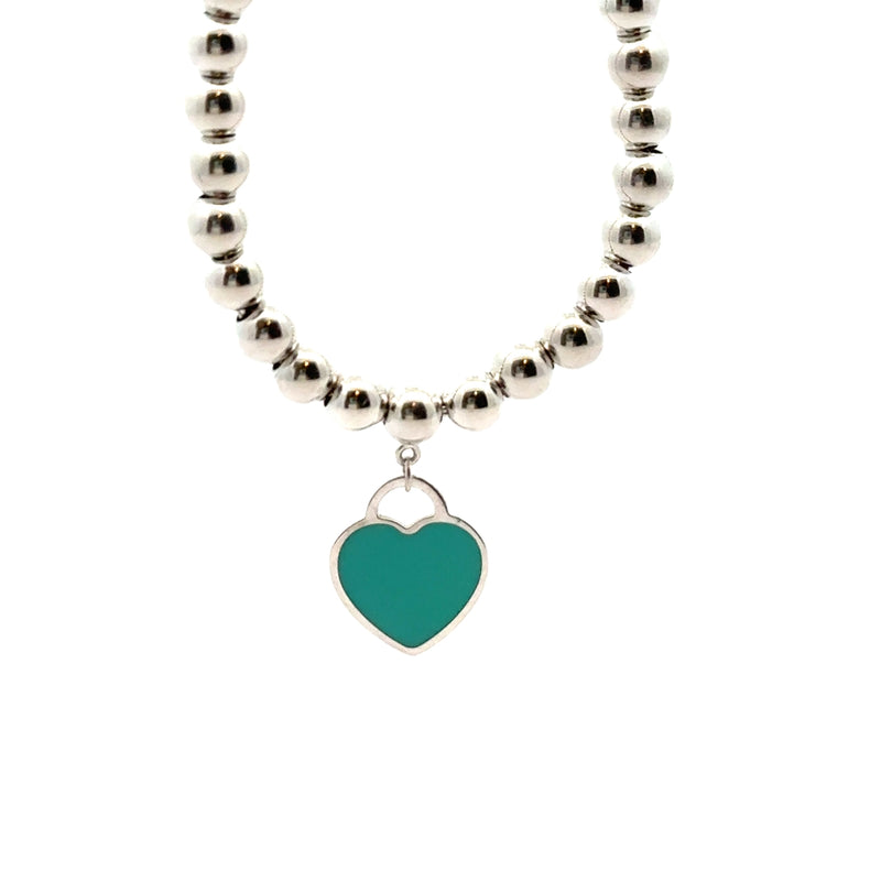 Pre-Owned Tiffany & Co. Return To Tiffany Heart Tag Bead Bracelet