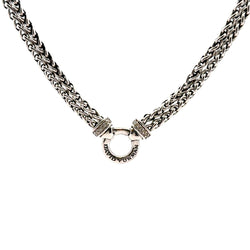 Pre-Owned David Yurman Diamond Double Wheat Chain Necklace