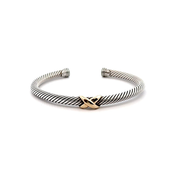 Pre-Owned David Yurman X Classic Cable Station Cuff