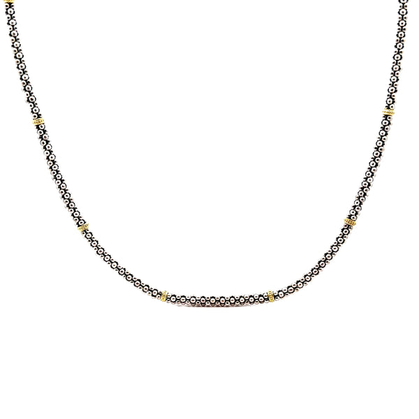 Pre-Owned Lagos Two-Tone Caviar Bead Necklace