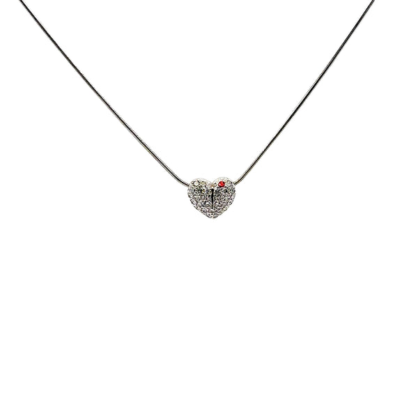 Pre-Owned Jose Hess Diamond Heart Necklace