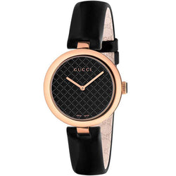 Gucci Diamantissima Black Lacquered Dial Watch