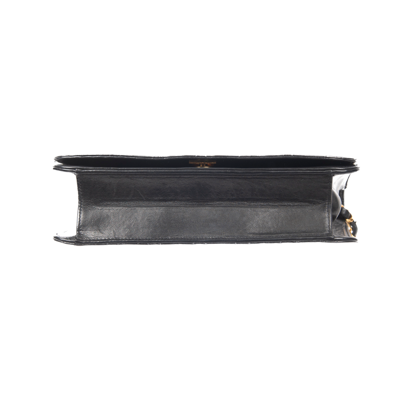 Pre-Owned Chanel Vintage Push Lock Full Flap Shoulder Bag