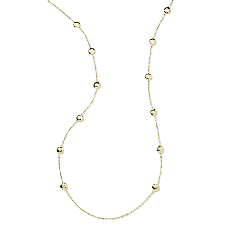 Long Hammered Pinball Layering Necklace