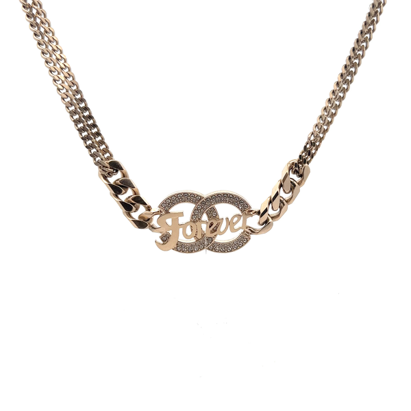 Pre-Owned Chanel CC Forever 2-Strand Crystal Necklace