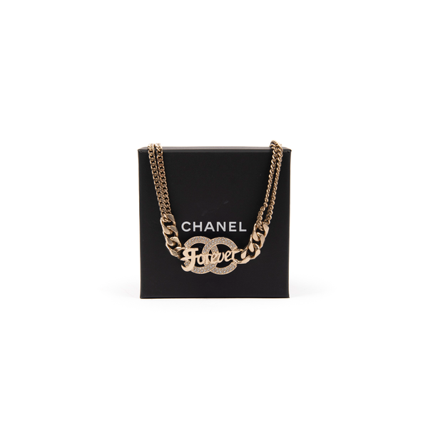 Pre-Owned Chanel CC Forever 2-Strand Crystal Necklace