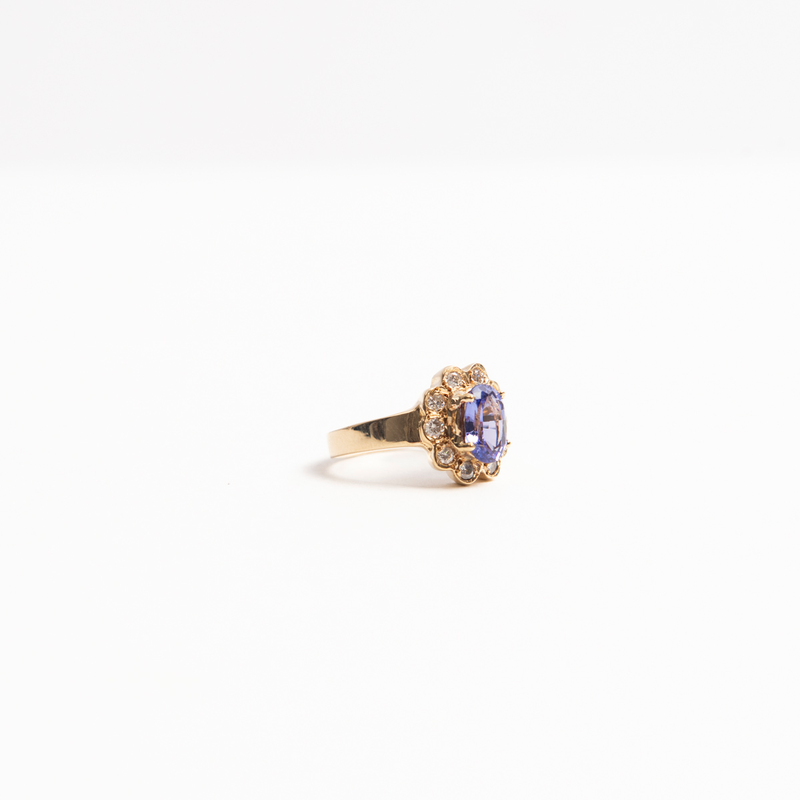 Pre-Owned Tanzanite and Diamond Ring