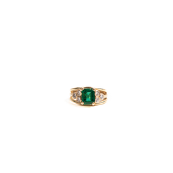 Pre-Owned Emerald and Diamond Ring