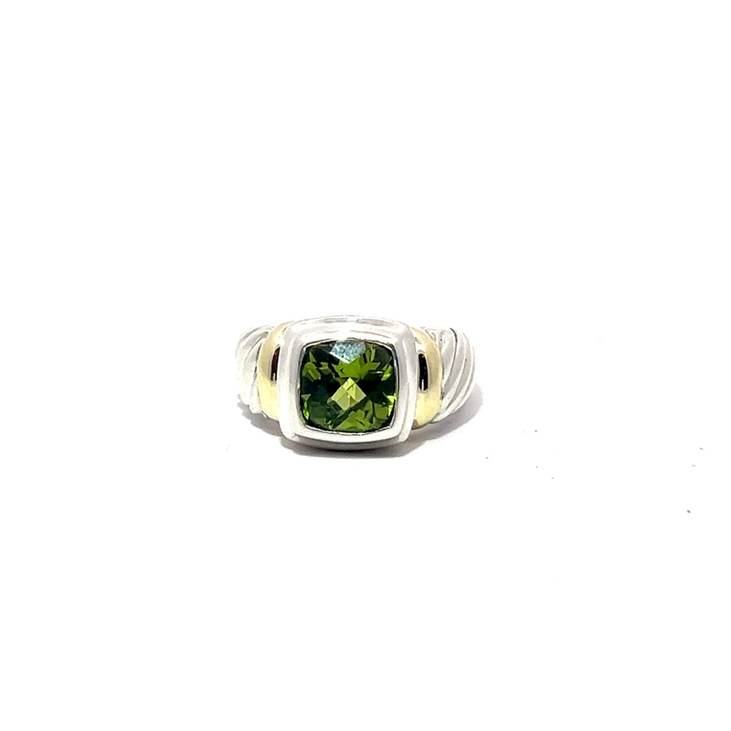 Pre-Owned David Yurman Two-Tone Peridot Ring