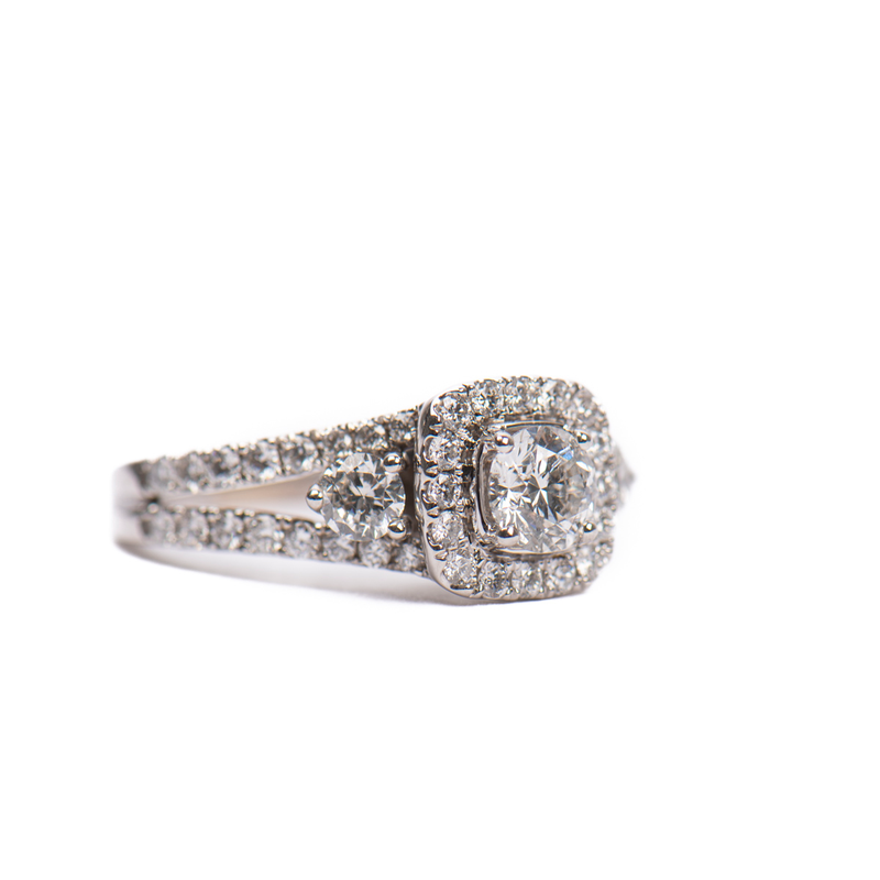 Pre-Owned Diamond Halo Engagement Ring