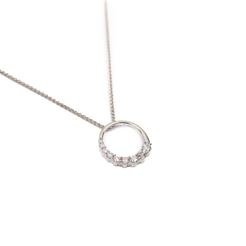 Pre-Owned Diamond Circle Pendant