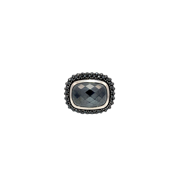 Pre-Owned David Yurman Diamond and Hematite Waverly Ring