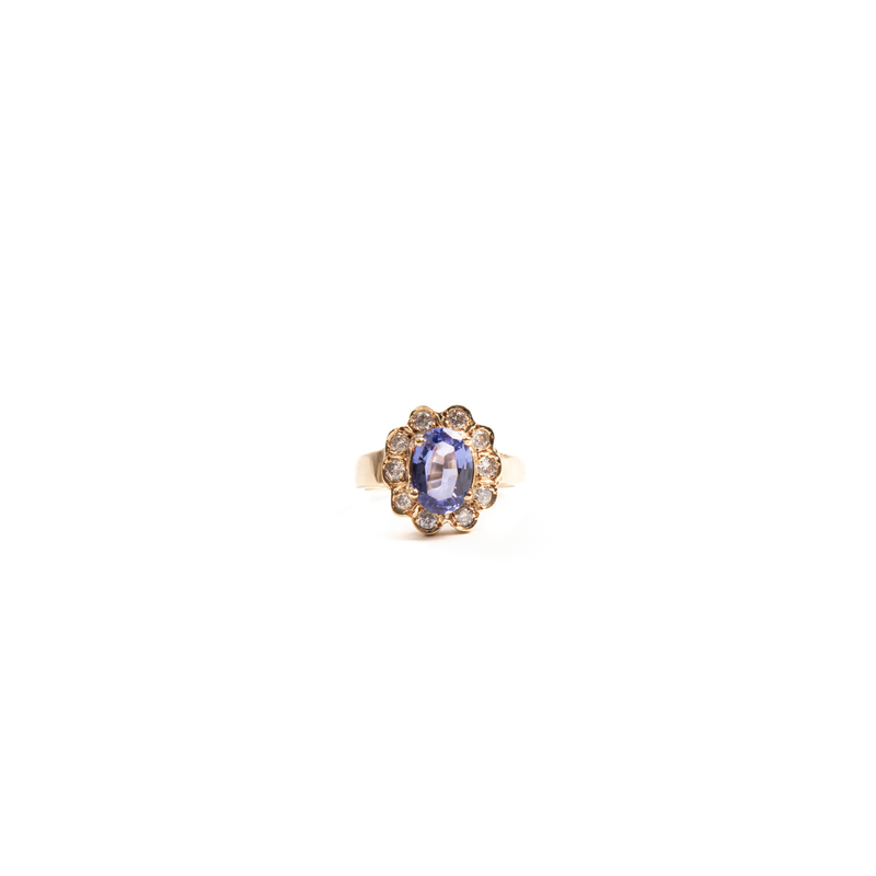 Pre-Owned Tanzanite and Diamond Ring