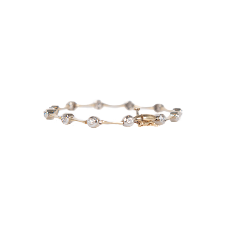 Pre-Owned Diamond Station Line Bracelet