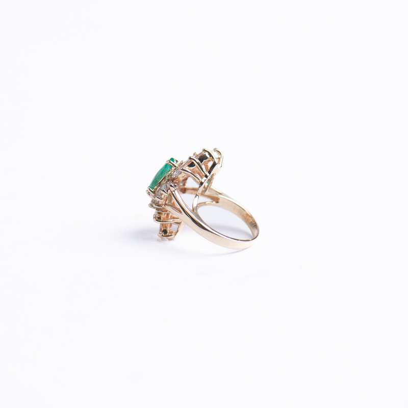 Pre-Owned Emerald and Diamond Ring