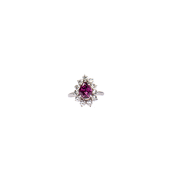 Pre-Owned Red Sapphire and Diamond Ring