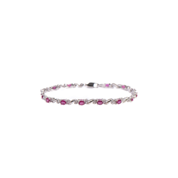 Pre-Owned Ruby and Diamond Line Bracelet