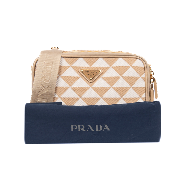 Pre-Owned Prada Symbole Embroidered Camera Bag