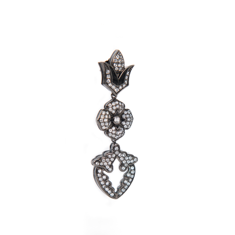 Pre-Owned Michael Campbell Laurenza Crystal Drop Earrings