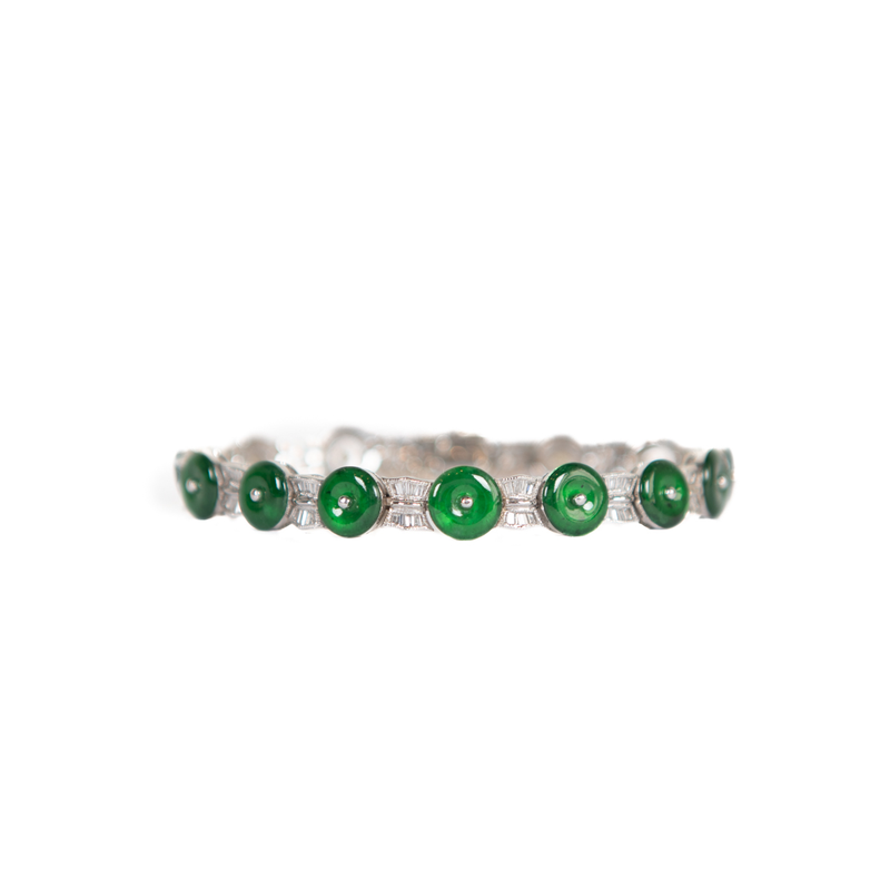 Pre-Owned Emerald and Diamond Bracelet