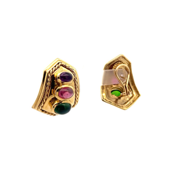 Pre-Owned Tourmaline Statement Earrings