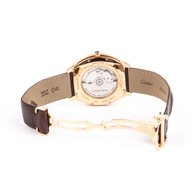 PRE-OWNED CERTIFIED 18KRG DRIVE DE CARTIER WATCH