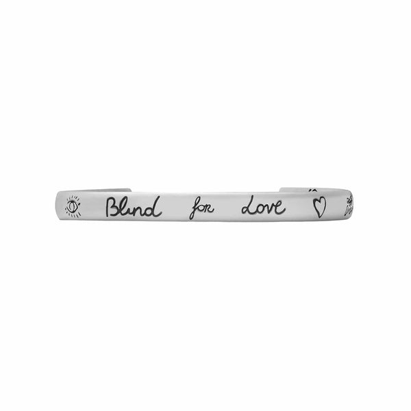 Gucci Sterling Silver Blind For Love Bangle