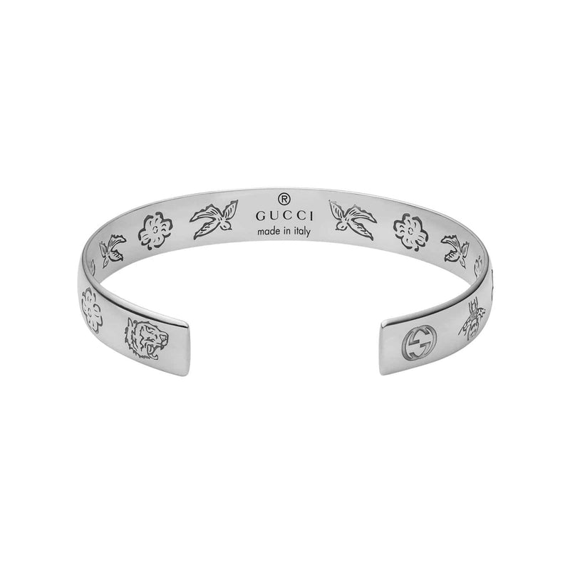 Gucci Sterling Silver Blind For Love Bangle