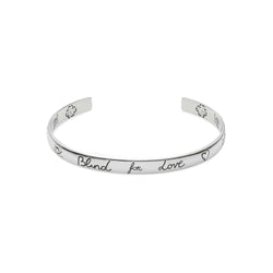 Gucci Sterling Silver Blind For Love Bangle