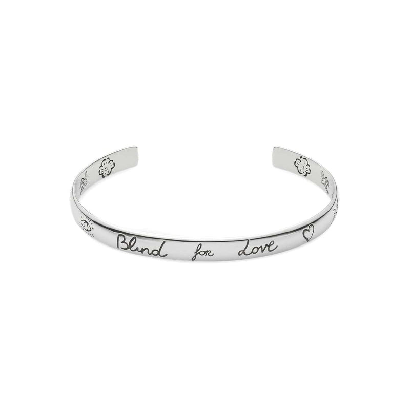 Gucci Sterling Silver Blind For Love Bangle