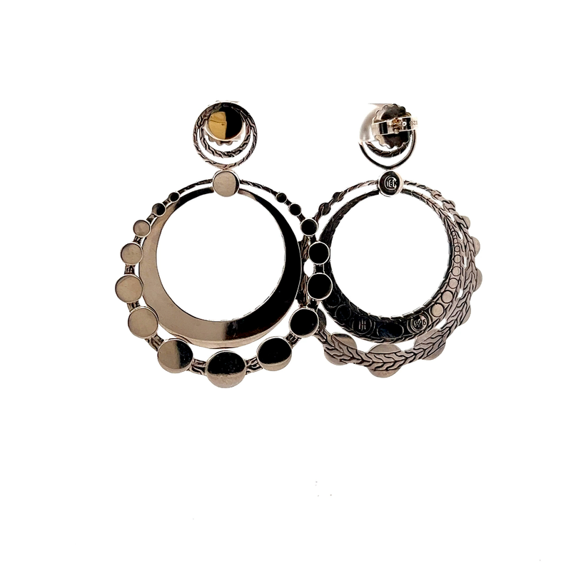 Pre-Owned John Hardy Large Dot Deco Disc Drop Earrings