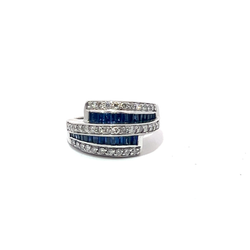 Pre-Owned Blue Sapphire and Diamond Ring