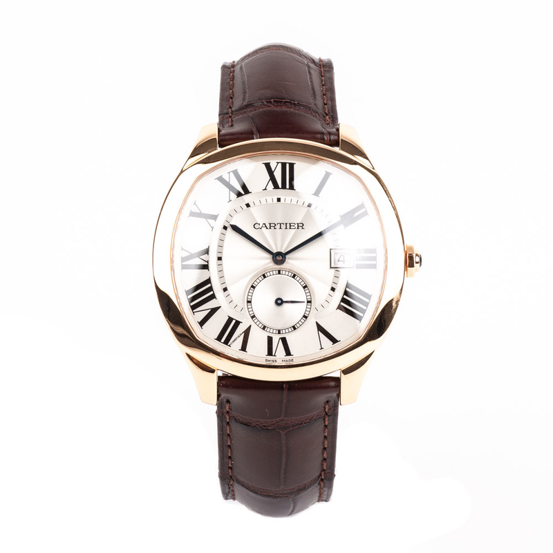 PRE-OWNED CERTIFIED 18KRG DRIVE DE CARTIER WATCH